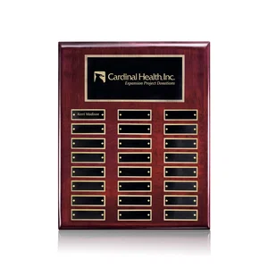 Piano Finish Perpetual Plaque With Plates Shipped Blank And Attached