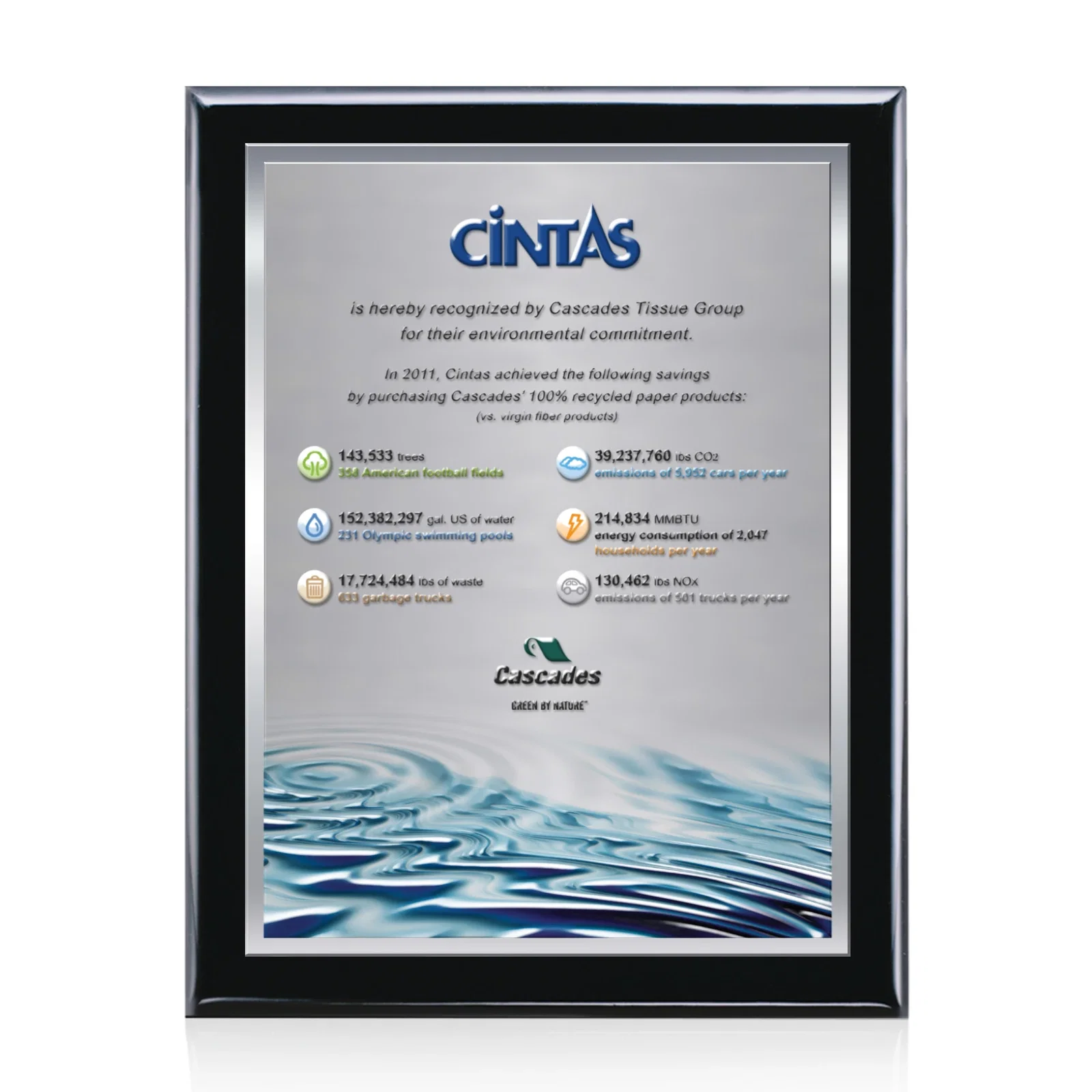 Custom Metal Plate Wall Plaque With 3D Raised Texture, Black Piano Finish for volunteer appreciation