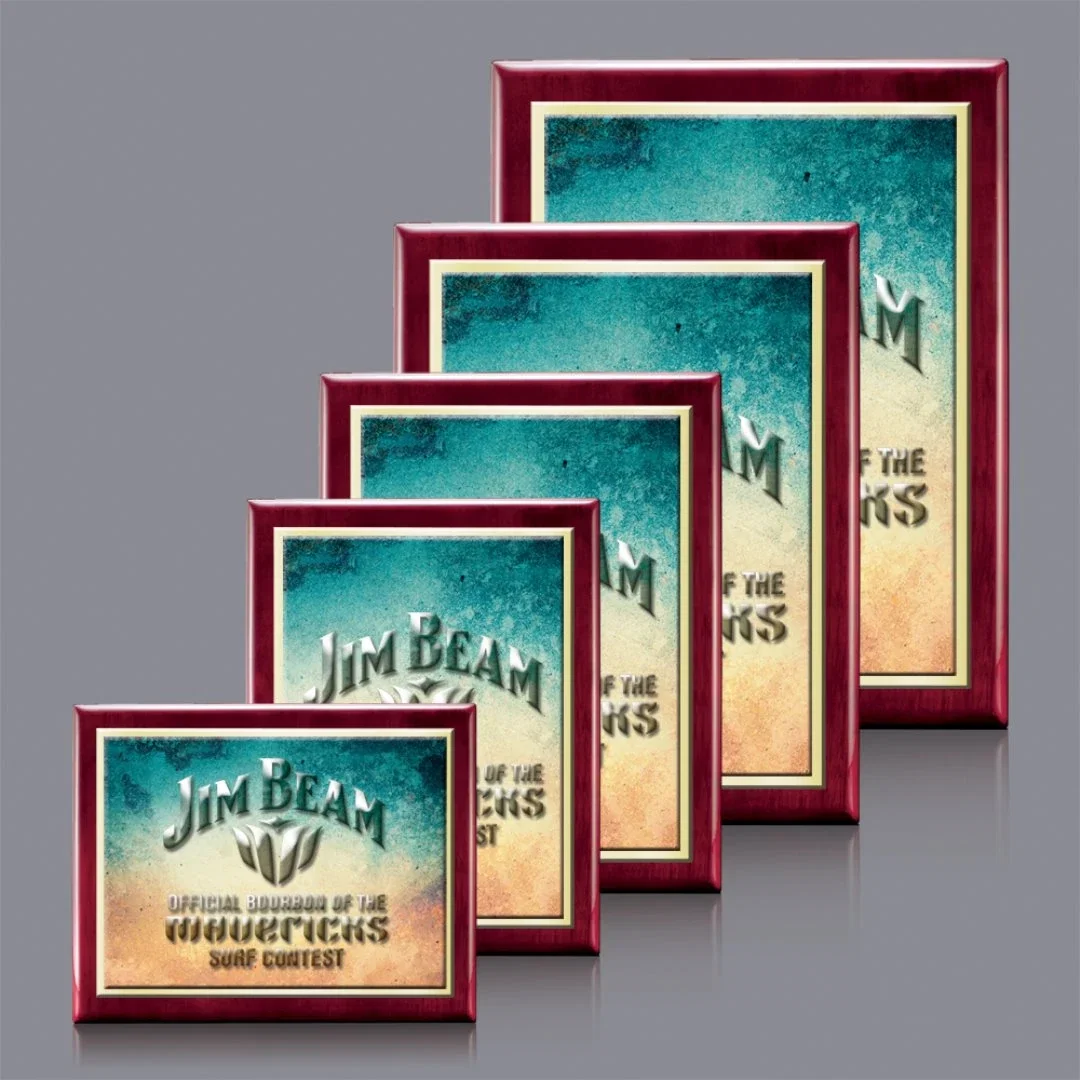 Personalized Metal Plate Wall Plaque With 3D Raised Texture, Black Piano Finish for employee recognition