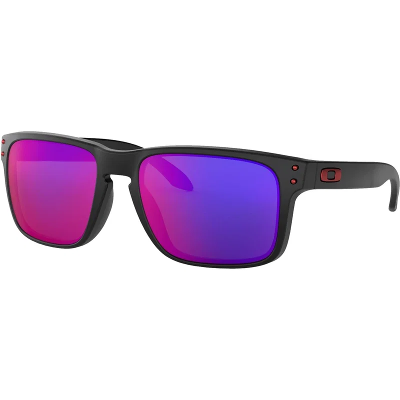 Oakley Holbrook Sunglasses: Matte Black/Positive Red Iridium