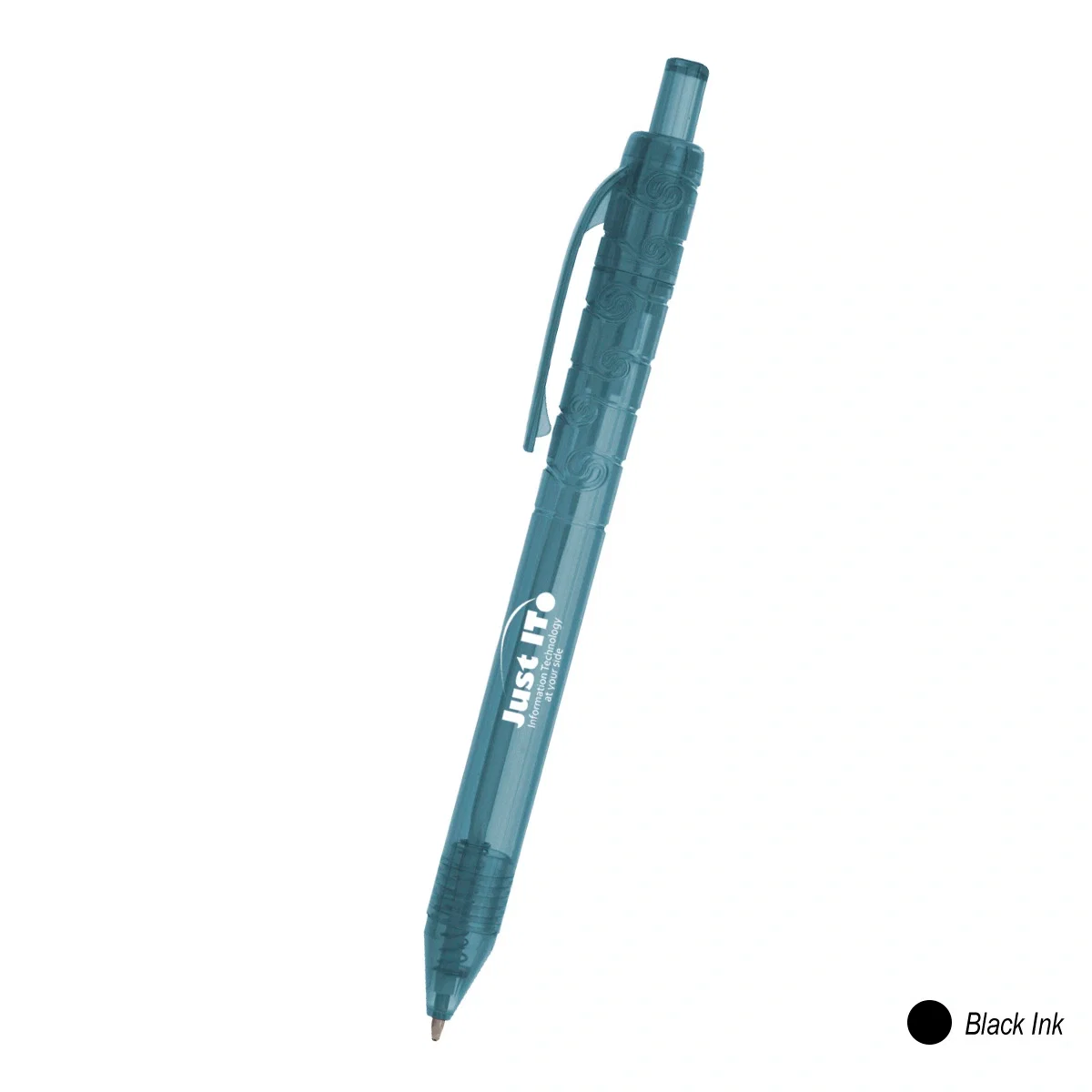 Translucent blue version writing in matching ink
