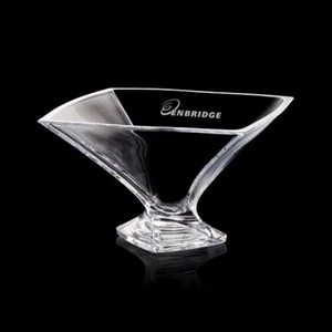 Lead Free Crystalline Bowl with Twisted Base