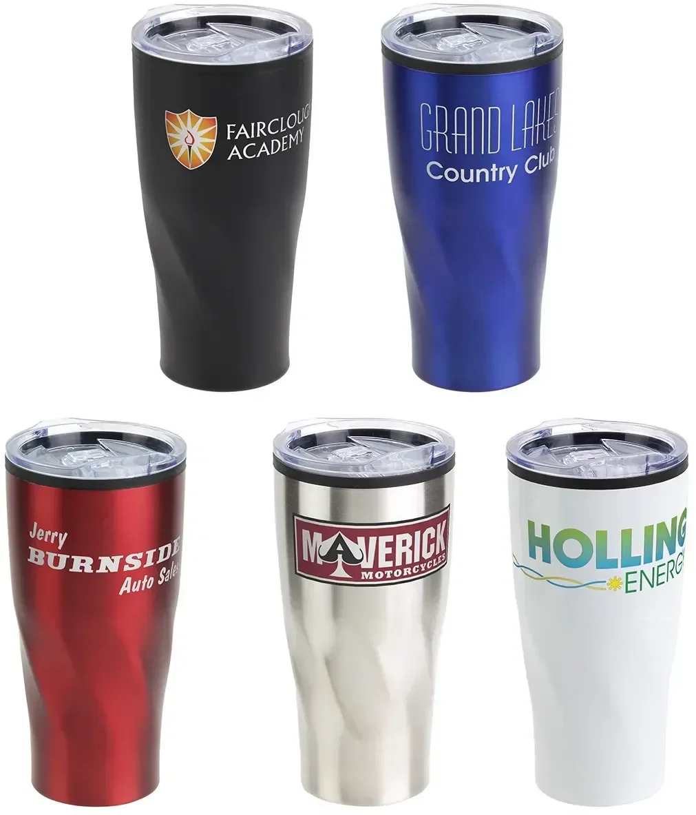 Oasis Non-Skid 20 oz Stainless Tumbler, custom branded tumbler front view with logo
