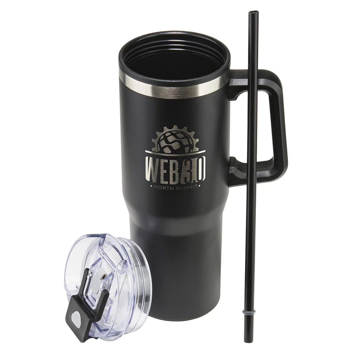 Oceanic Mug shown from the side, promotional mug view highlighting the color-matching handle