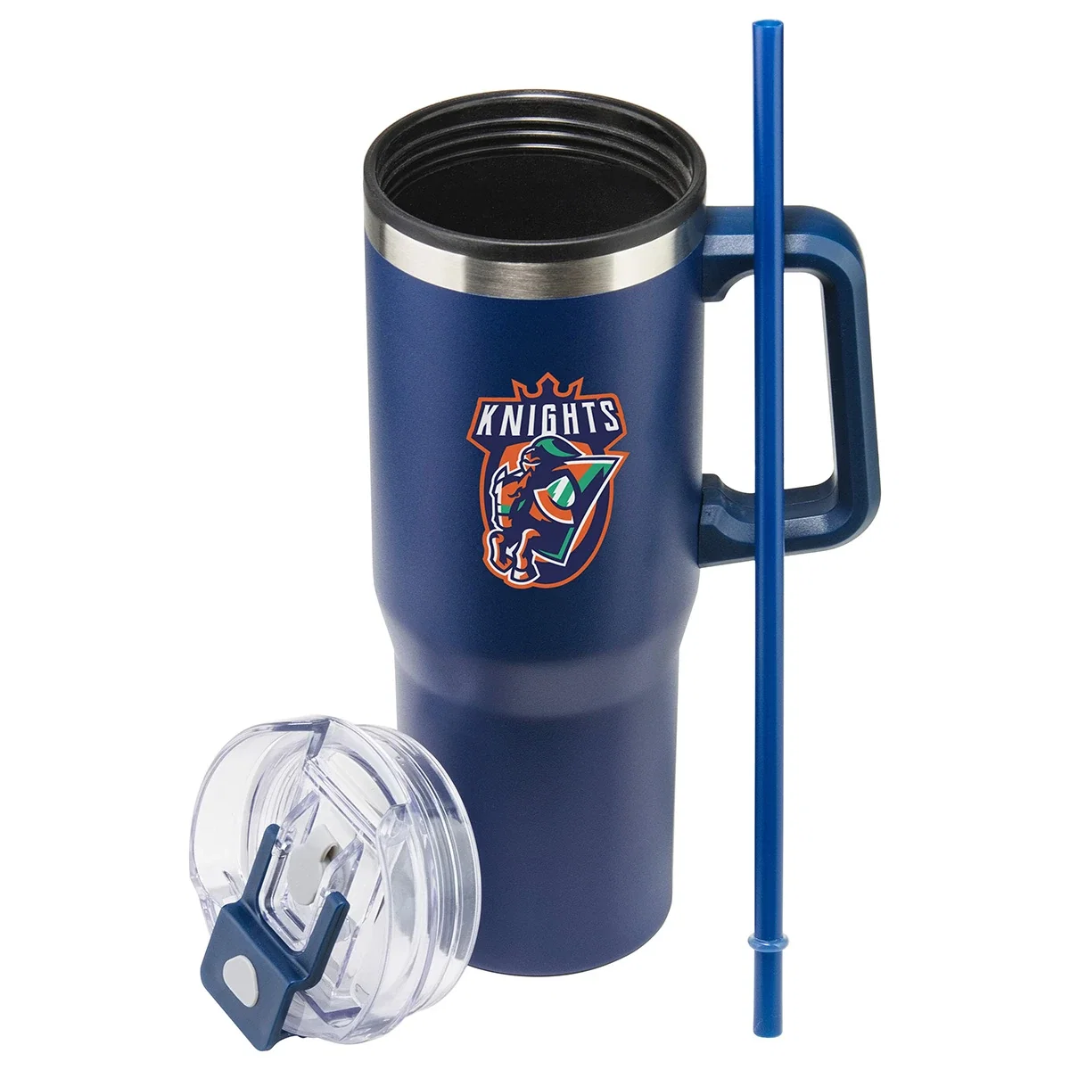 Close-up of the custom Oceanic Mug's handle and imprint area