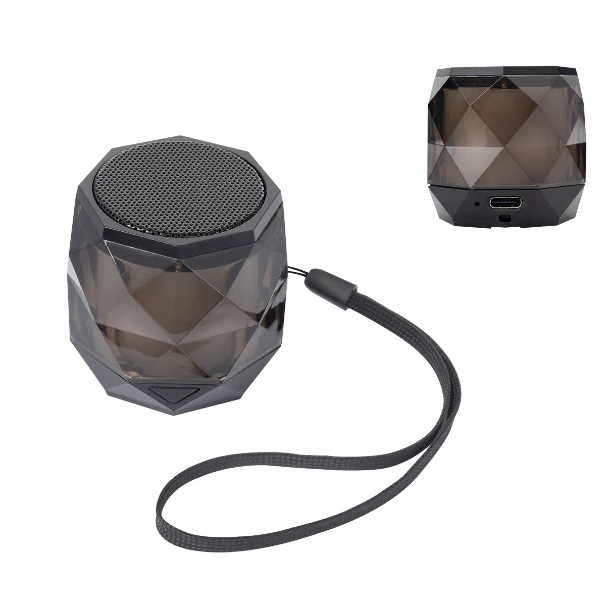 Black puck lit up around its glowing rim