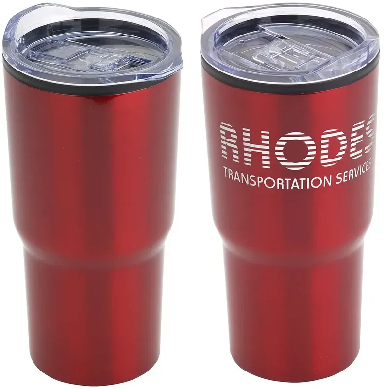 Close-up of the tapered base fitting a cup holder on the custom Odyssey tumbler