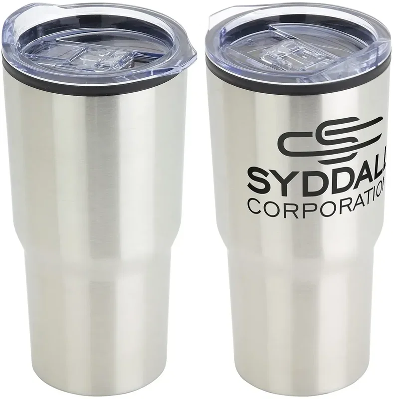 Lid detail on the custom Odyssey tapered-base travel tumbler