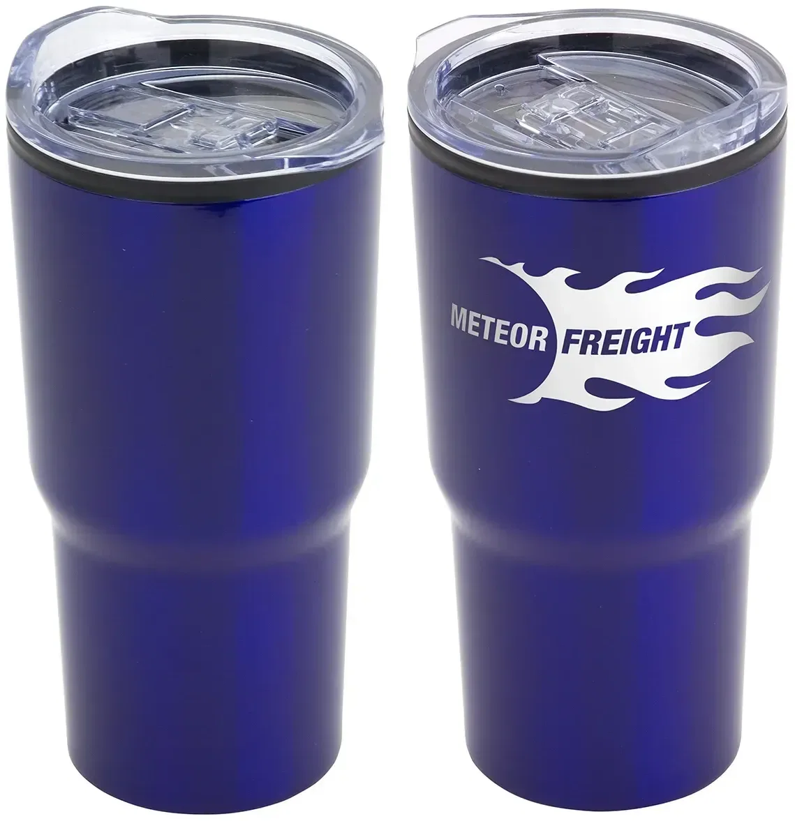 Side profile of the promotional Odyssey tapered-base travel tumbler