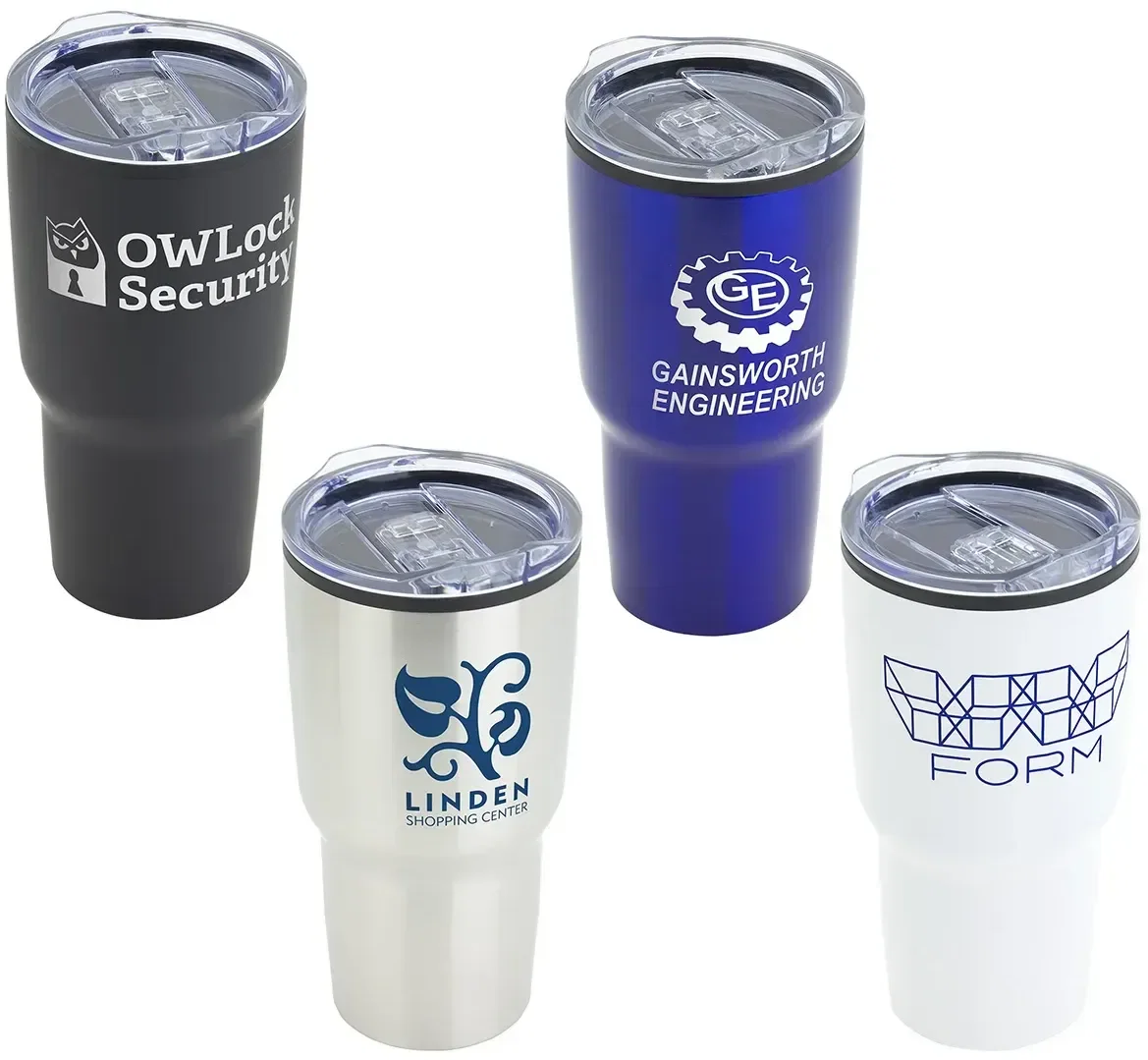 Odyssey 30 oz Stainless Steel Travel Tumbler, custom branded promotional travel tumbler, front view