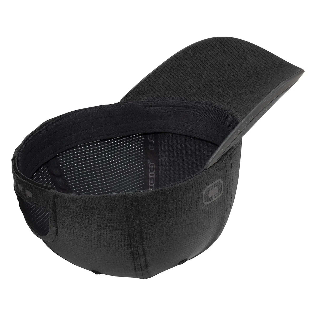 Side profile of the hat showing its crown and brim shape