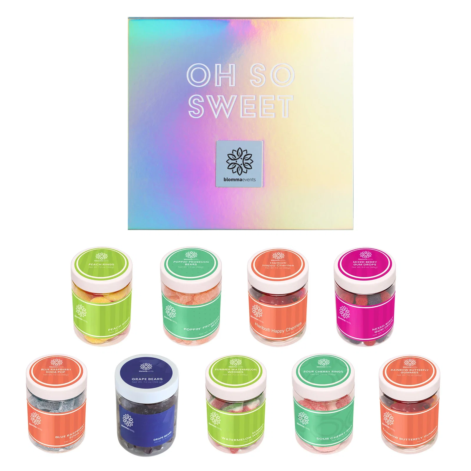 Oh-So-Sweet Candy Gift Set (9 Large Jars - 7 oz Each) — view 4