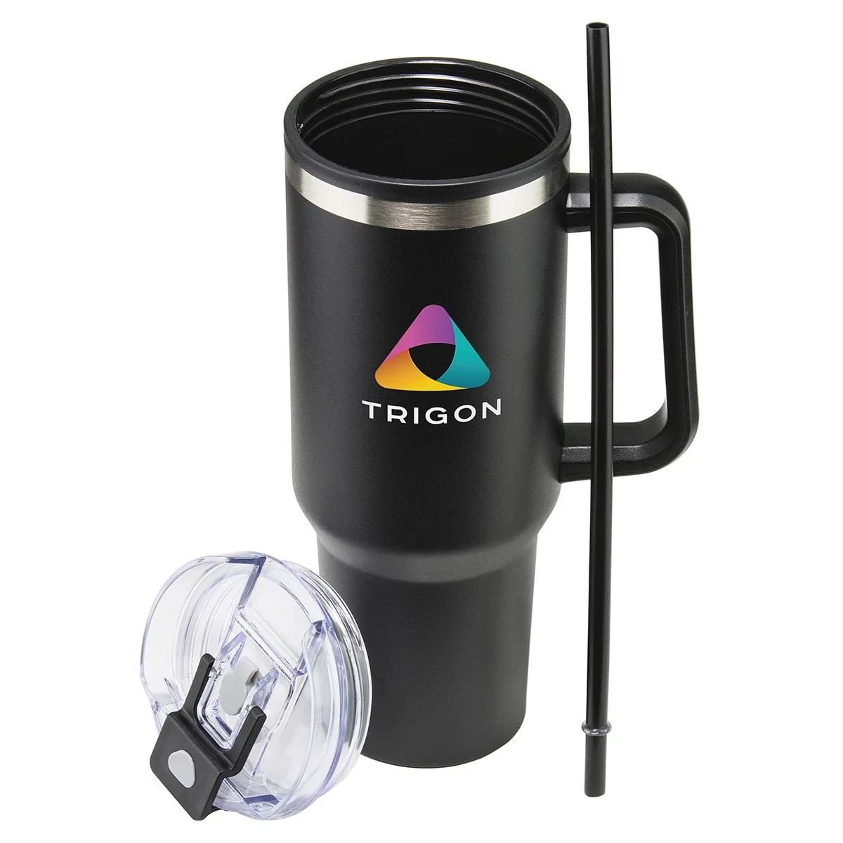 Ohana Mug shown from the side, promotional mug view highlighting the color-matching handle