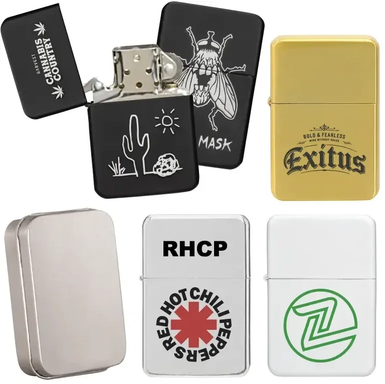 Personalized Logo Oil Flip Top Wick Lighter (Oil Not Included)