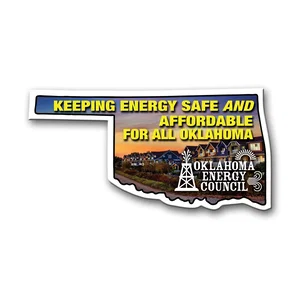 Custom Printed Oklahoma State Magnet