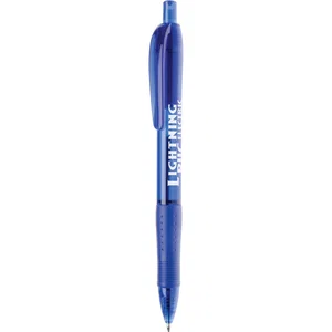 Plastic Ballpoint Pen with Translucent Jumbo Barrel, 5 3/4" L