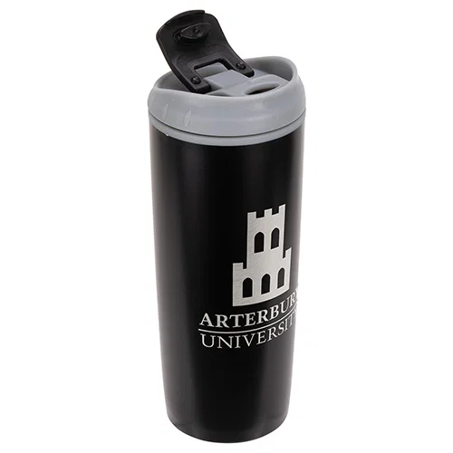 Olympia 17 oz stainless steel tumbler with custom logo, front view