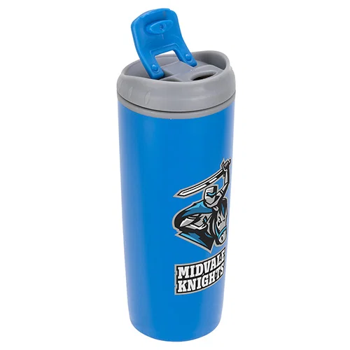 Olympia promotional stainless tumbler, side profile