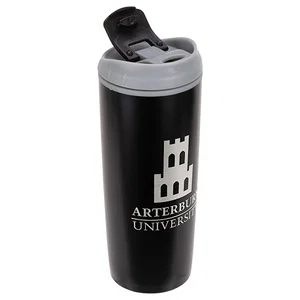 Olympia 17 oz Stainless Steel/Polypropylene Tumbler with Flip Top Lid