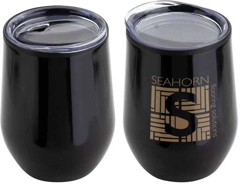 Custom Onyx Wine Goblet - 12 oz Stainless Steel/Polypropylene — view 3