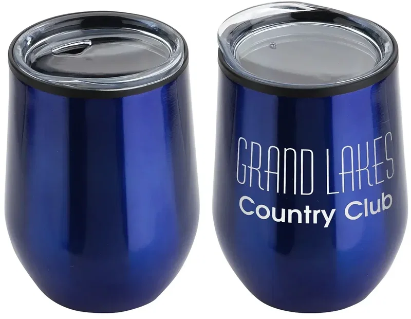 Custom Onyx Wine Goblet - 12 oz Stainless Steel/Polypropylene — view 5