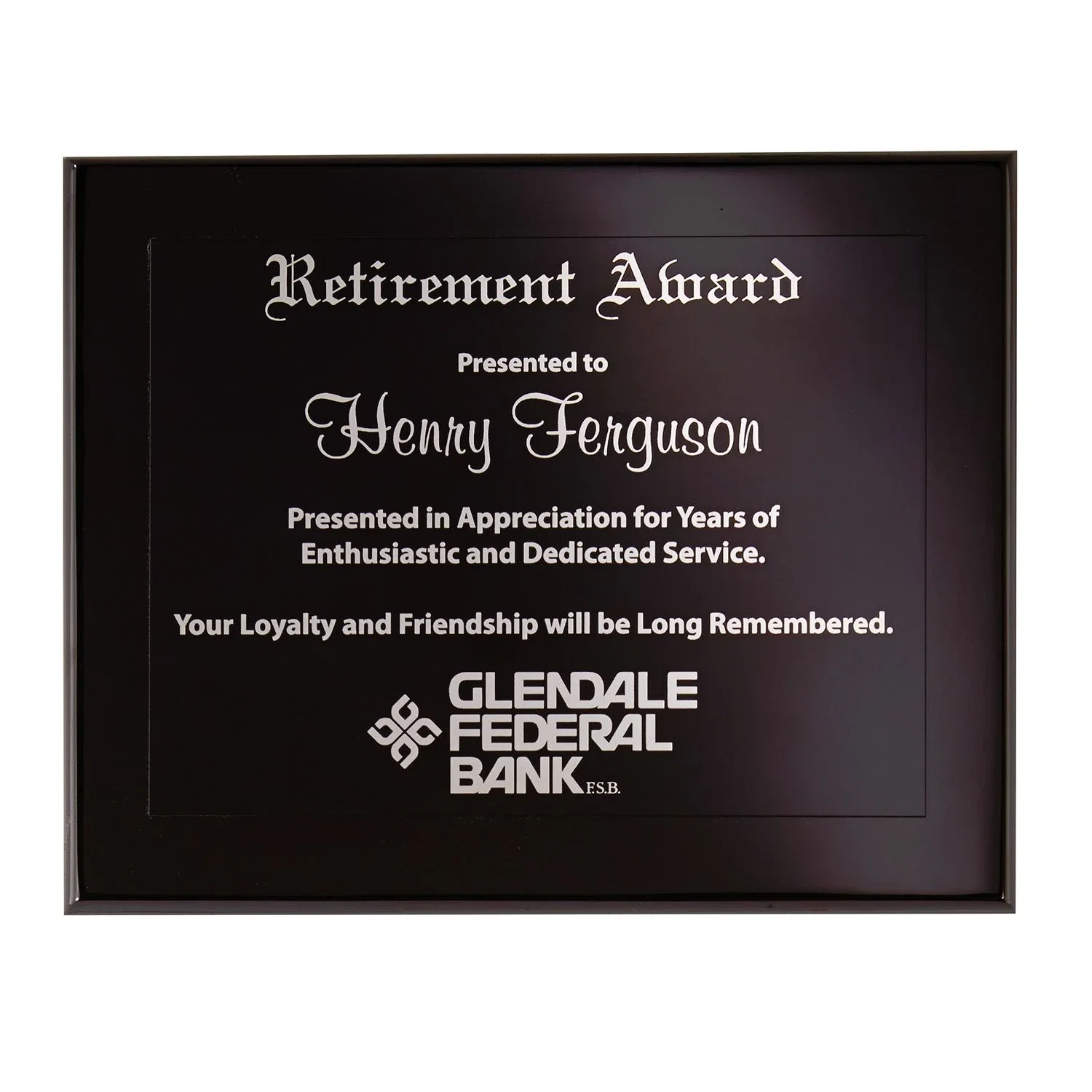 Promotional Onyx Large Plaque Award — Black — view 2