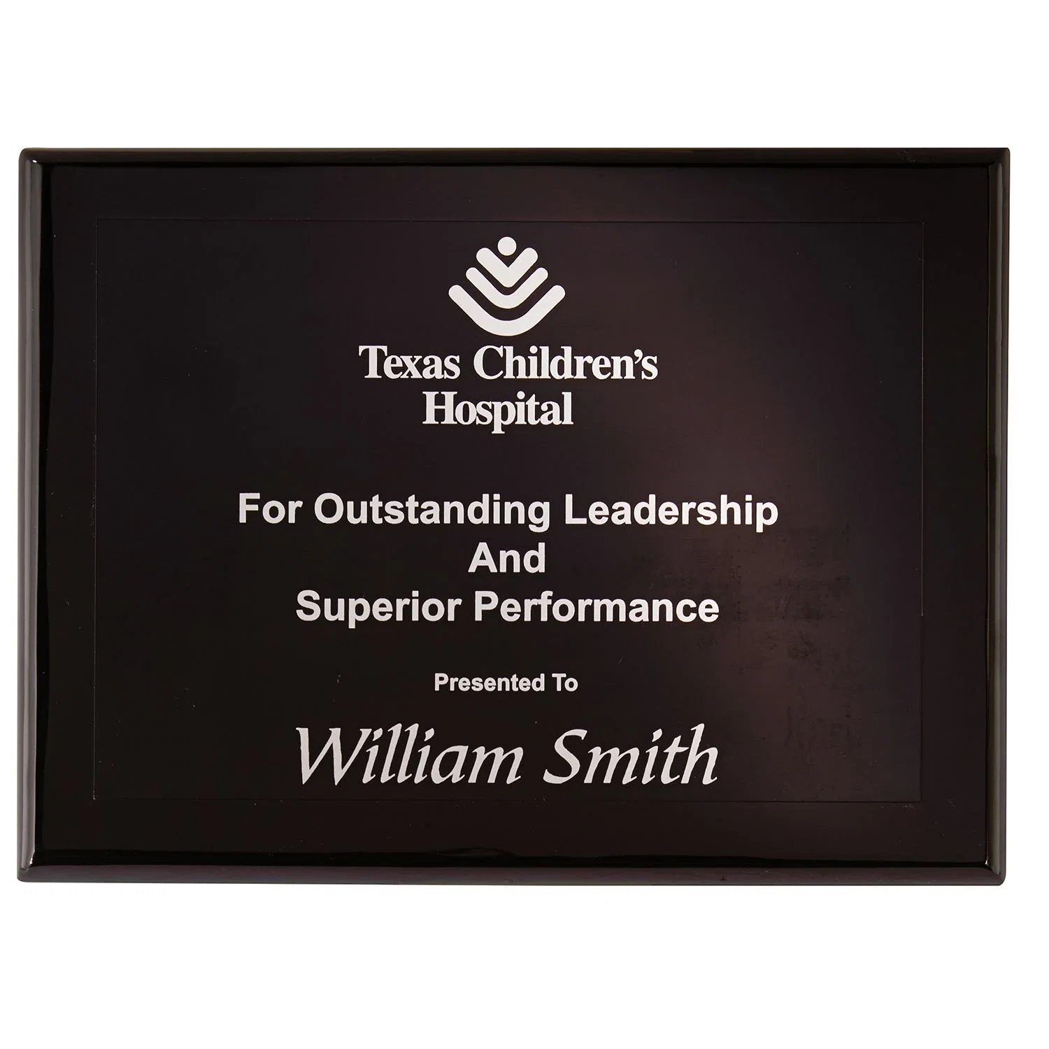 Custom Onyx Medium Plaque Award — Black — view 2