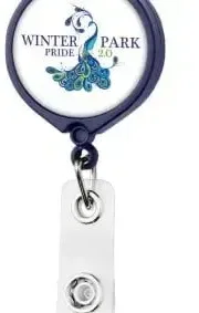 Custom Logo Badge Reel with Lanyard Attachment — view 2