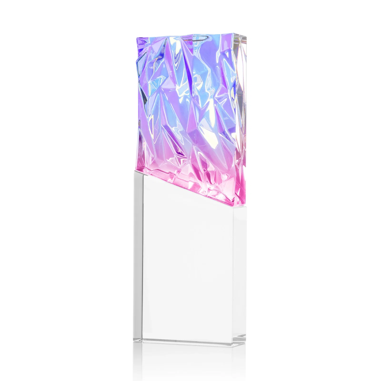 Promotional Faceted Crushed-Top Optical Crystal Award, awards for team milestone celebrations