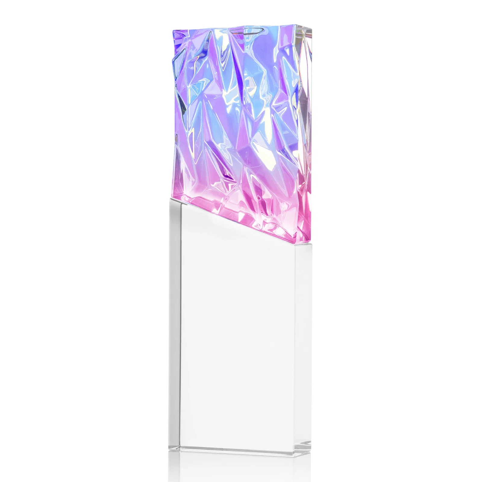 Promotional Faceted Crushed-Top Optical Crystal Award, awards for donor appreciation