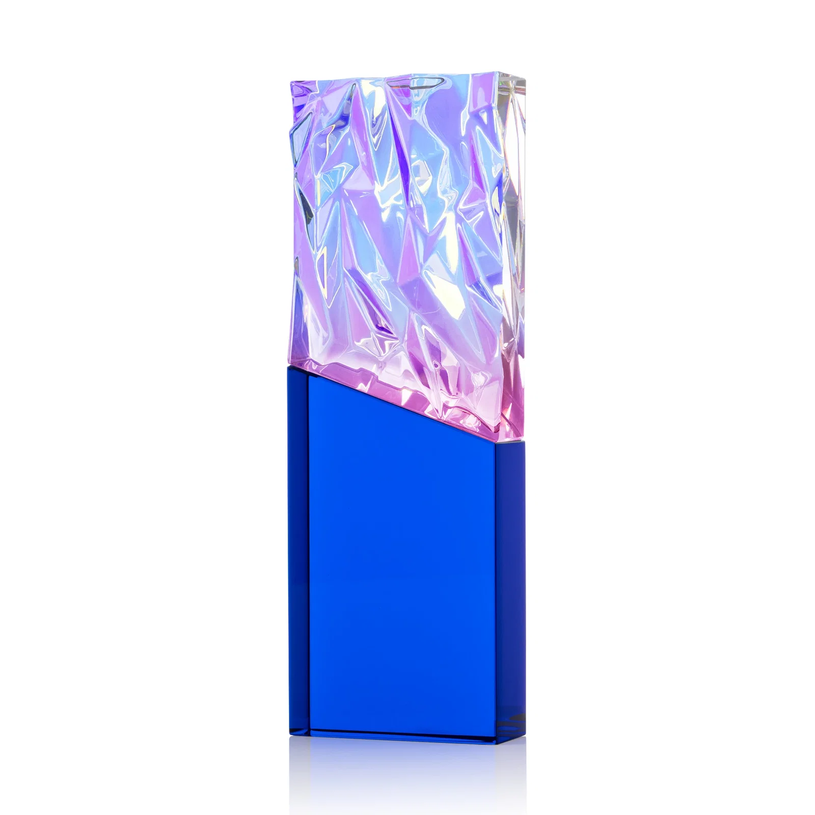 Promotional Faceted Crushed-Top Optical Crystal Award, awards for safety achievement programs