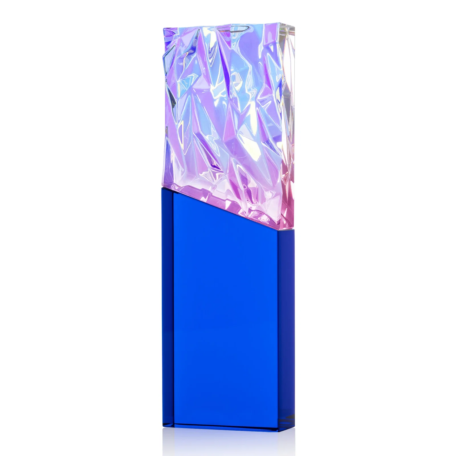Promotional Faceted Crushed-Top Optical Crystal Award, awards for volunteer appreciation
