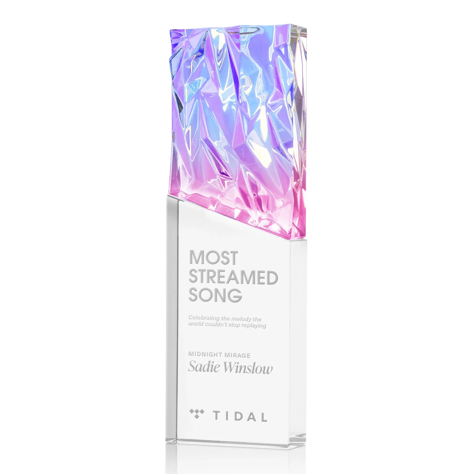 Custom Faceted Crushed-Top Optical Crystal Award, awards for sales achievement awards