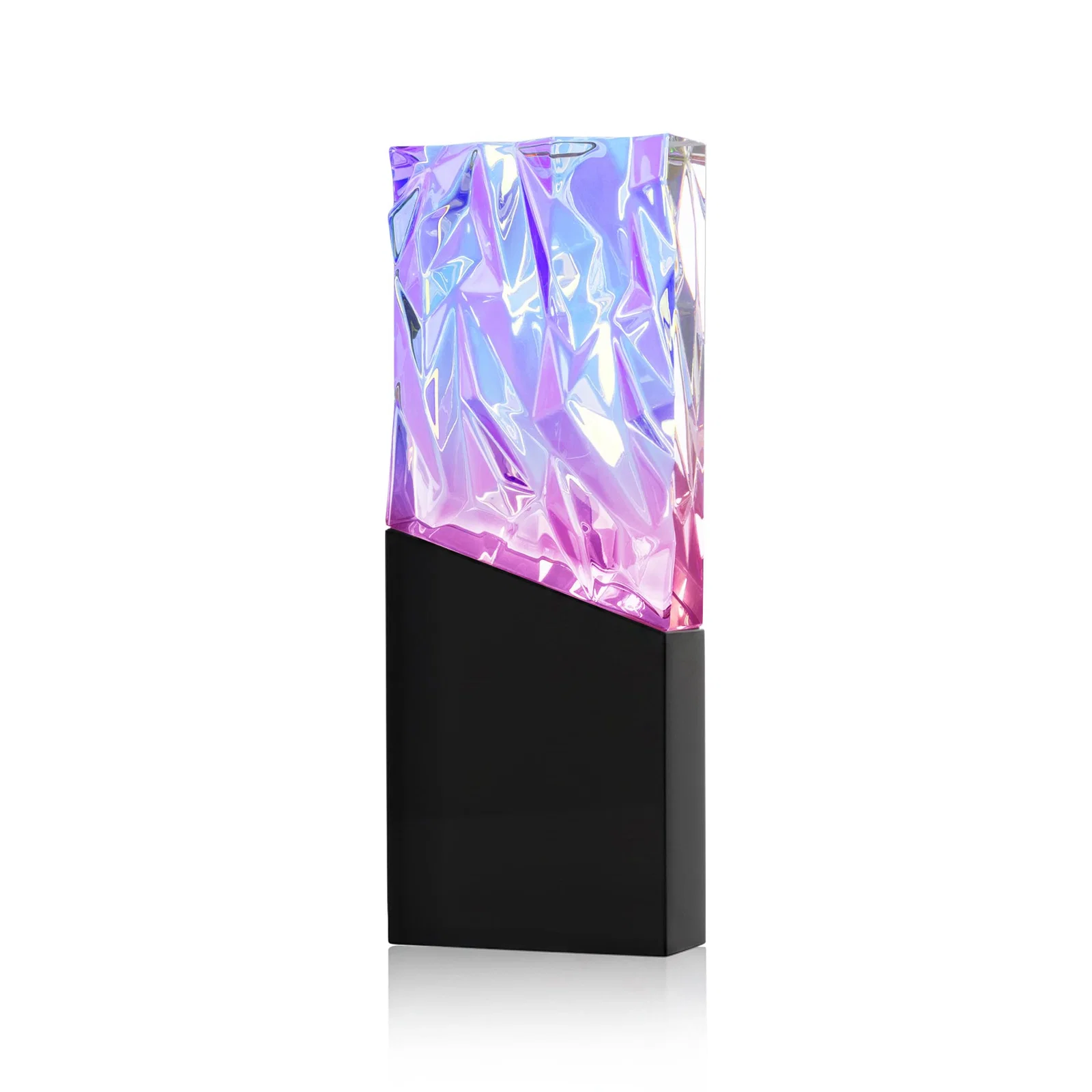 Promotional Faceted Crushed-Top Optical Crystal Award, awards for company anniversary events