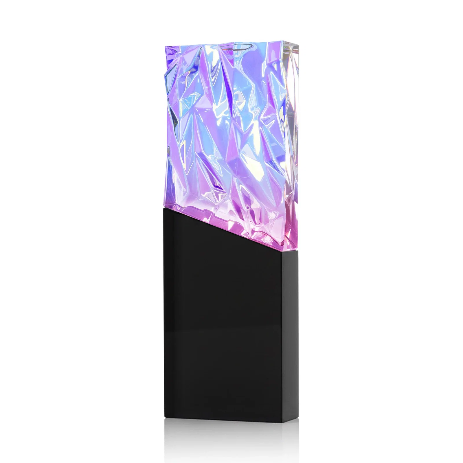 Branded Faceted Crushed-Top Optical Crystal Award, awards for employee recognition
