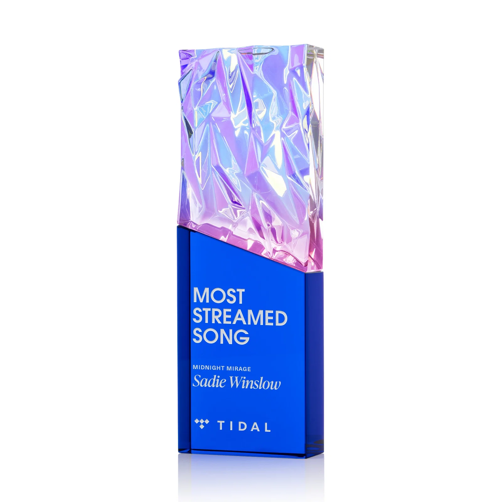 Custom Faceted Crushed-Top Optical Crystal Award, awards for graduation ceremonies
