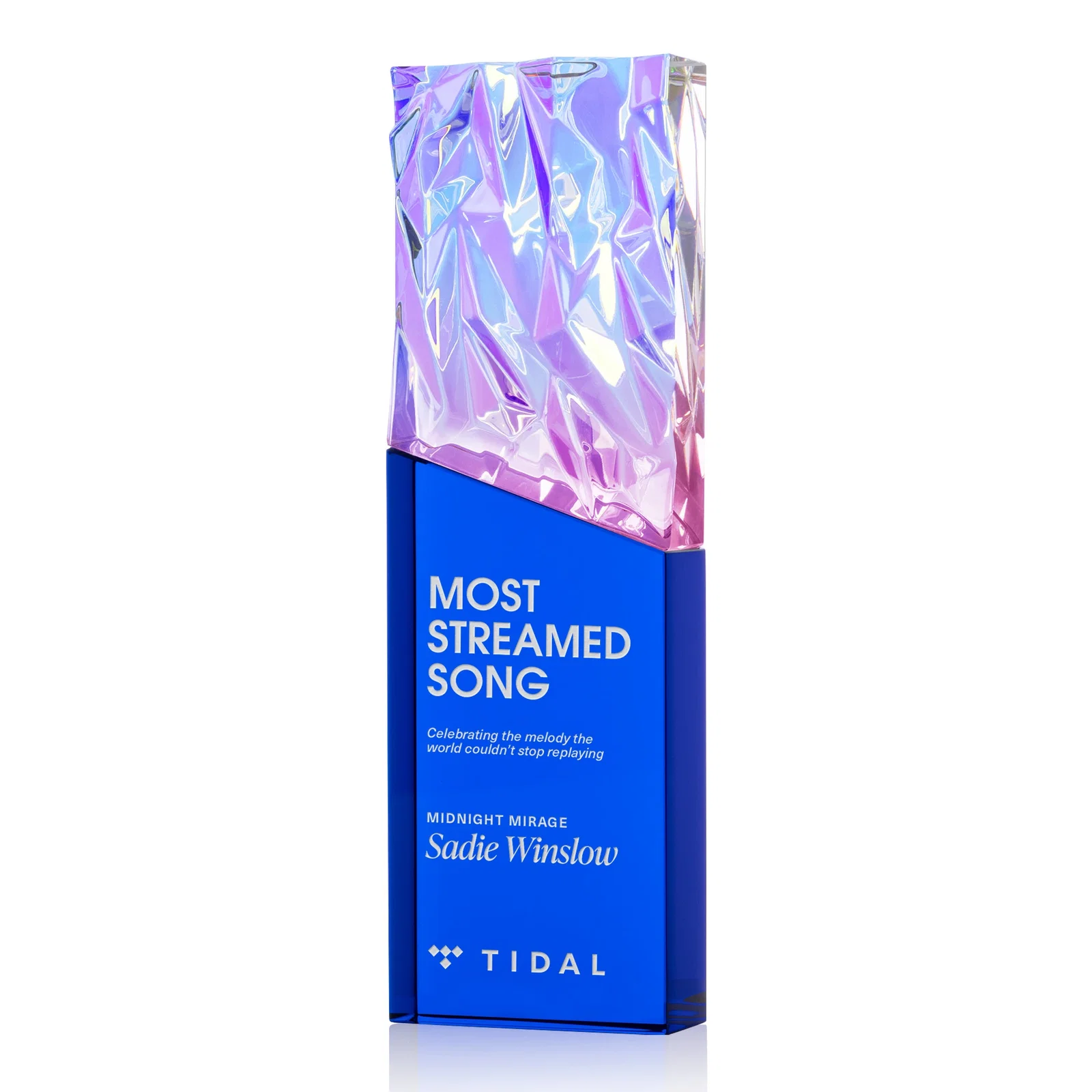 Custom Faceted Crushed-Top Optical Crystal Award, awards for safety achievement programs