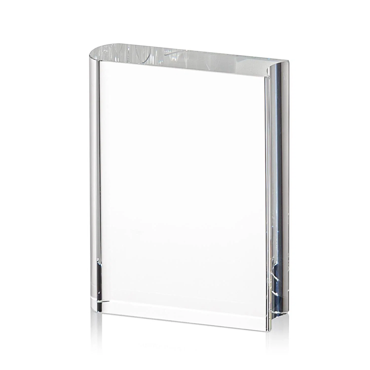Custom Full Color Open Book Crystal Award for company anniversary events