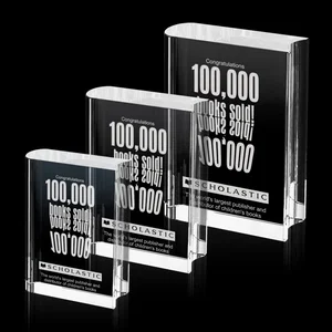Crystal Hardcover Book Replica Award