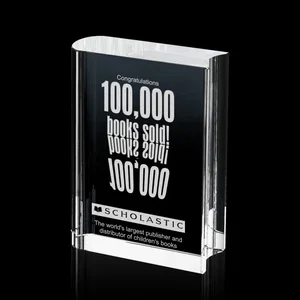 Crystal Hardcover Book Replica Award