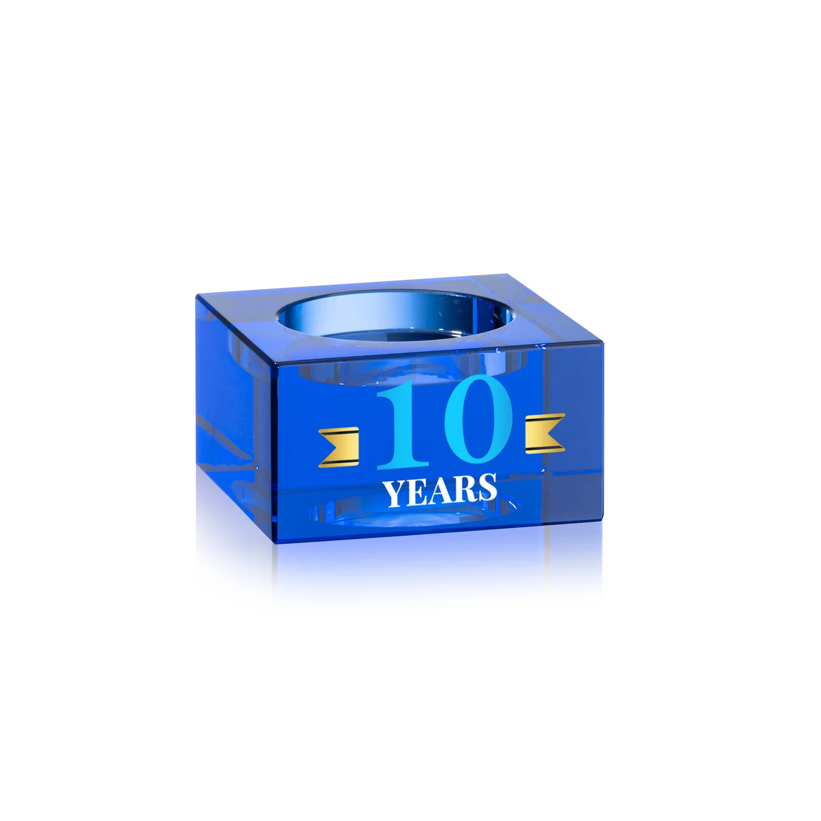 Promotional Optical Crystal Stacker Block for the Tofino Milestone Tower for sales achievement awards