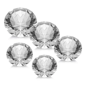 Brilliant-Cut Diamond Crystal Paperweight, 2"-4" in 5 Sizes