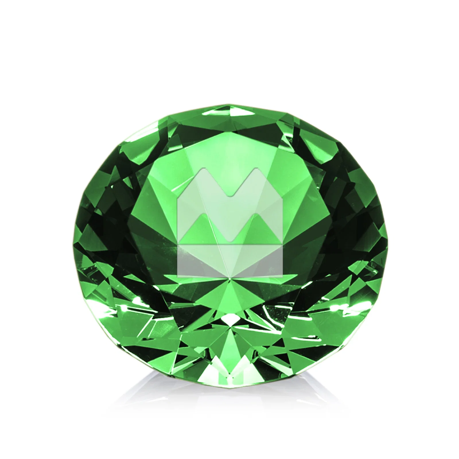 Personalized Brilliant-Cut Diamond Crystal Paperweight, 2"-4" in 5 Sizes, gemstone award for sales achievement awards