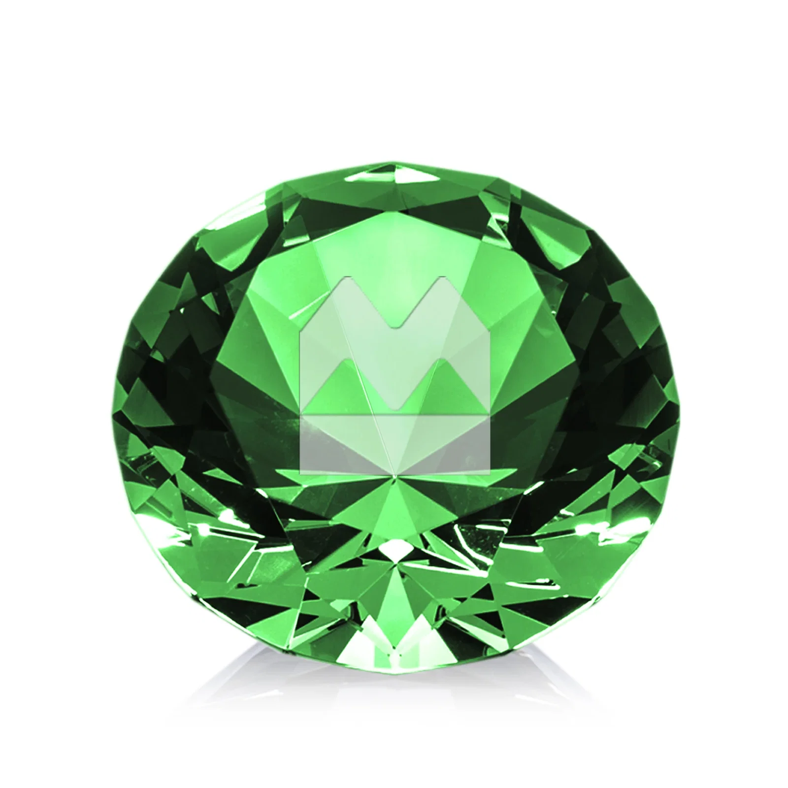 Personalized Brilliant-Cut Diamond Crystal Paperweight, 2"-4" in 5 Sizes, gemstone award for retirement presentations