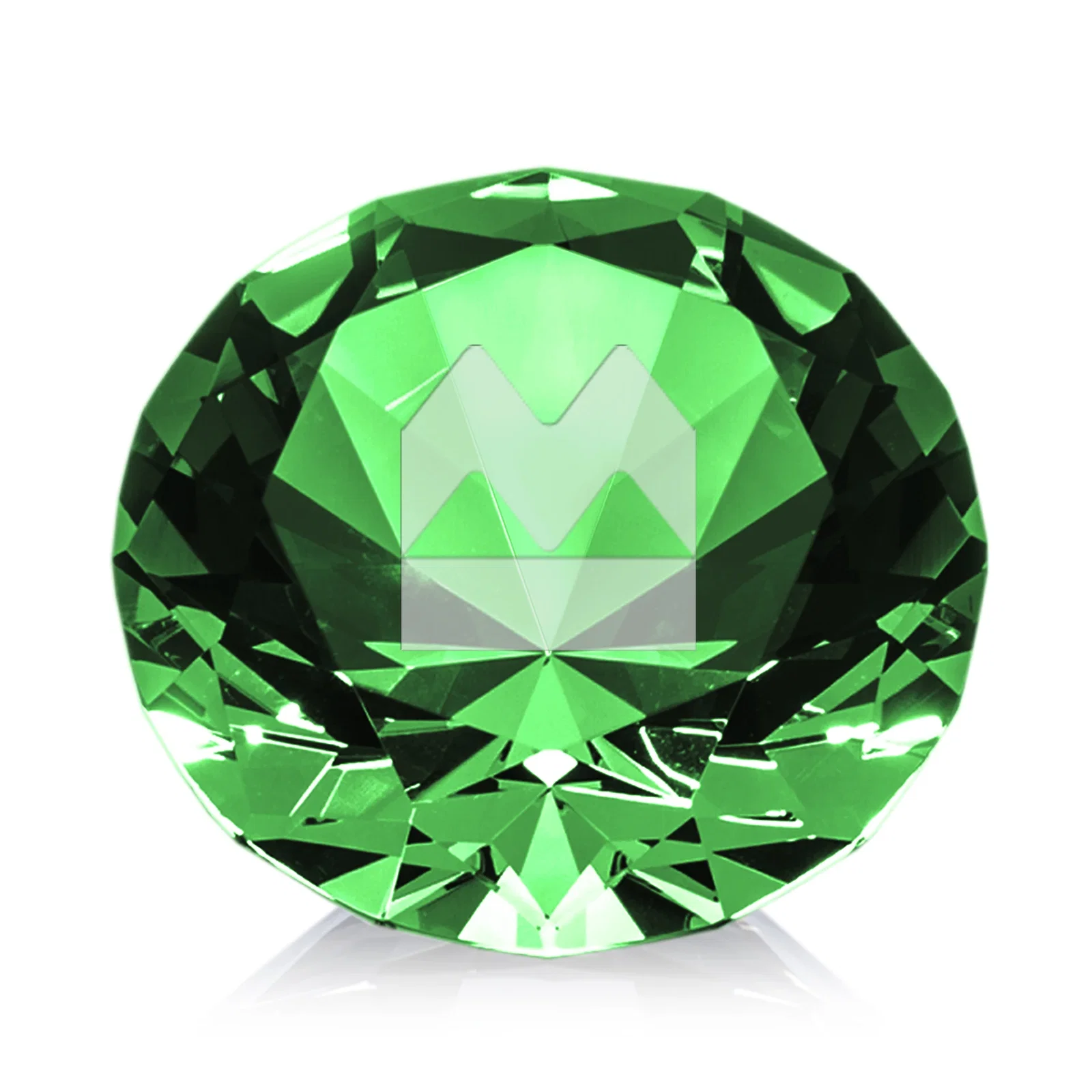 Personalized Brilliant-Cut Diamond Crystal Paperweight, 2"-4" in 5 Sizes, gemstone award for donor appreciation