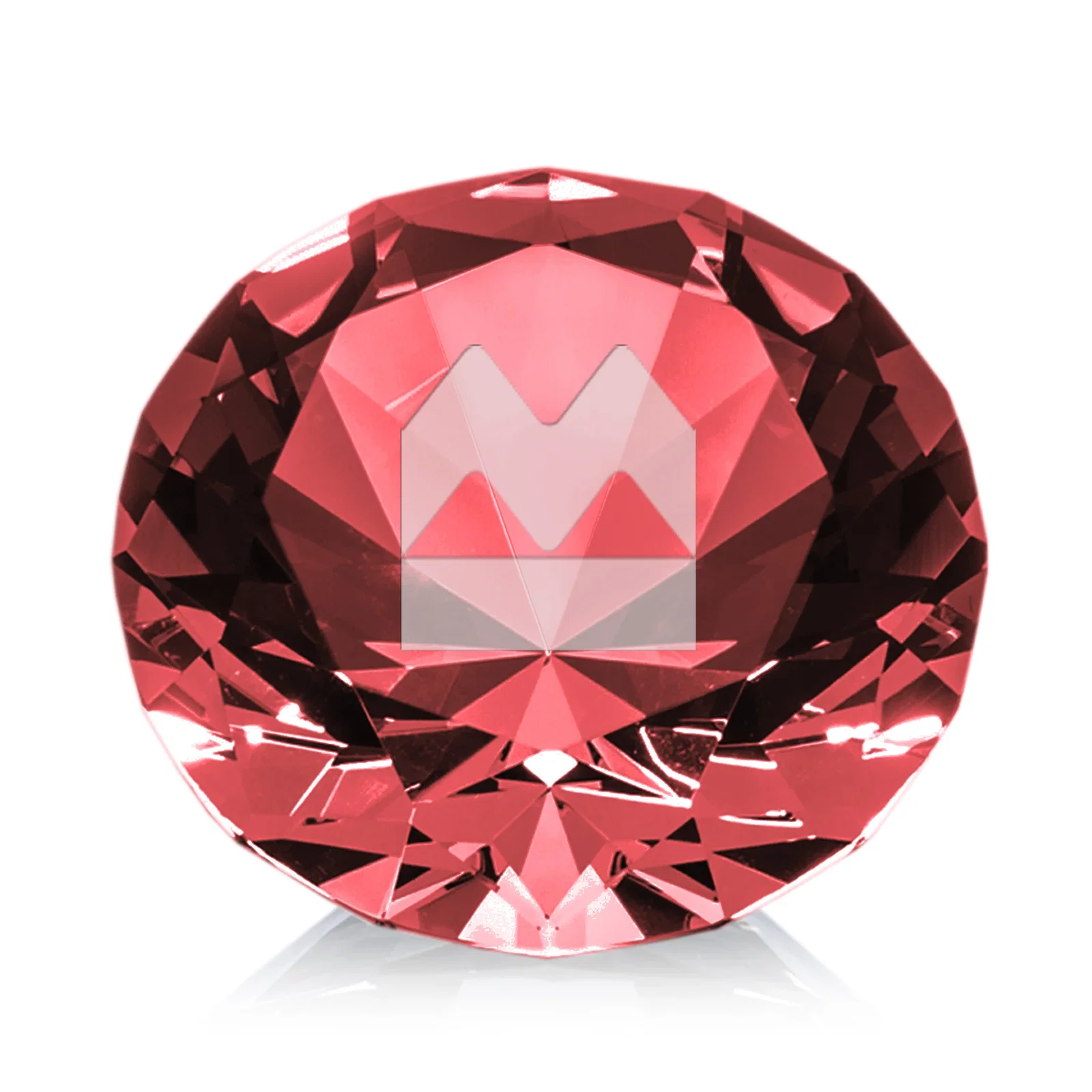 Promotional Brilliant-Cut Diamond Crystal Paperweight, 2"-4" in 5 Sizes, gemstone award for employee recognition