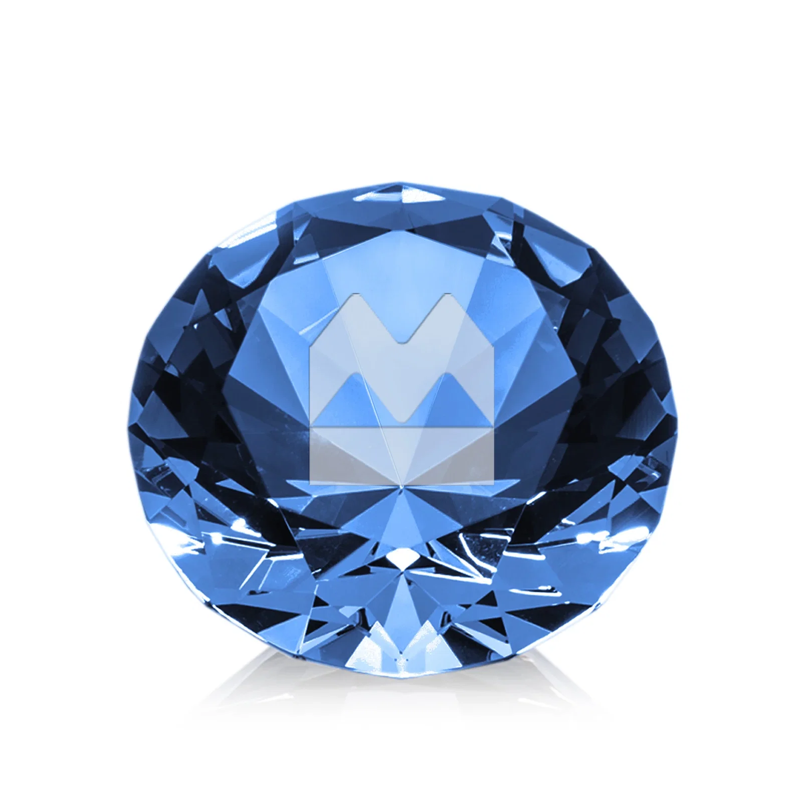 Promotional Brilliant-Cut Diamond Crystal Paperweight, 2"-4" in 5 Sizes, gemstone award for sales achievement awards