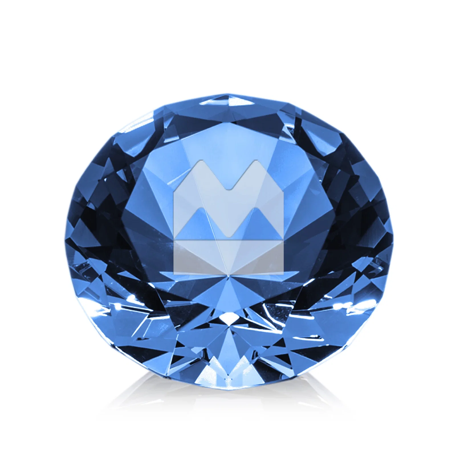 Promotional Brilliant-Cut Diamond Crystal Paperweight, 2"-4" in 5 Sizes, gemstone award for retirement presentations