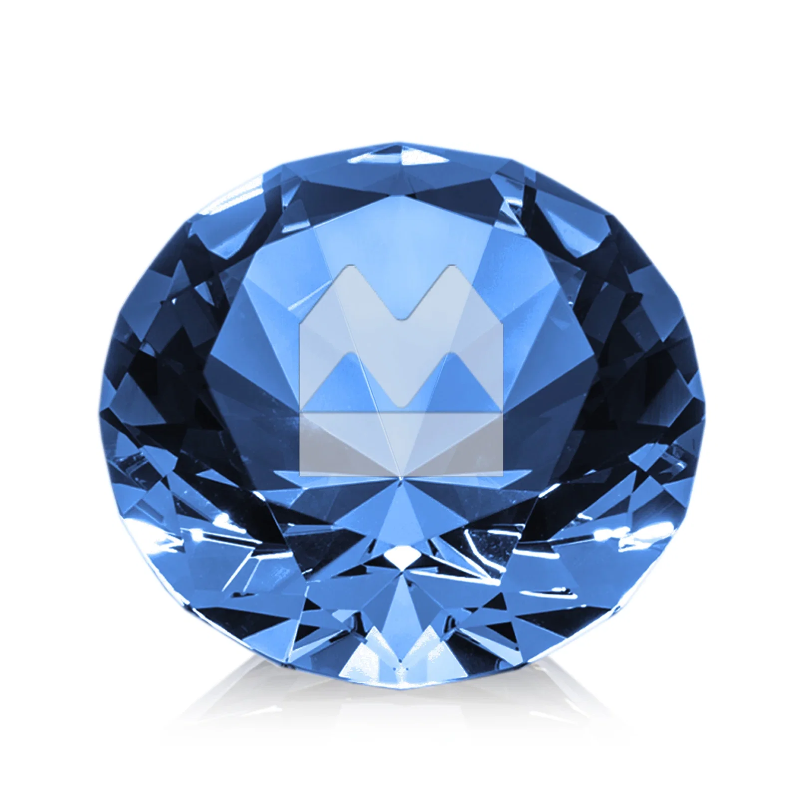 Promotional Brilliant-Cut Diamond Crystal Paperweight, 2"-4" in 5 Sizes, gemstone award for team milestone celebrations
