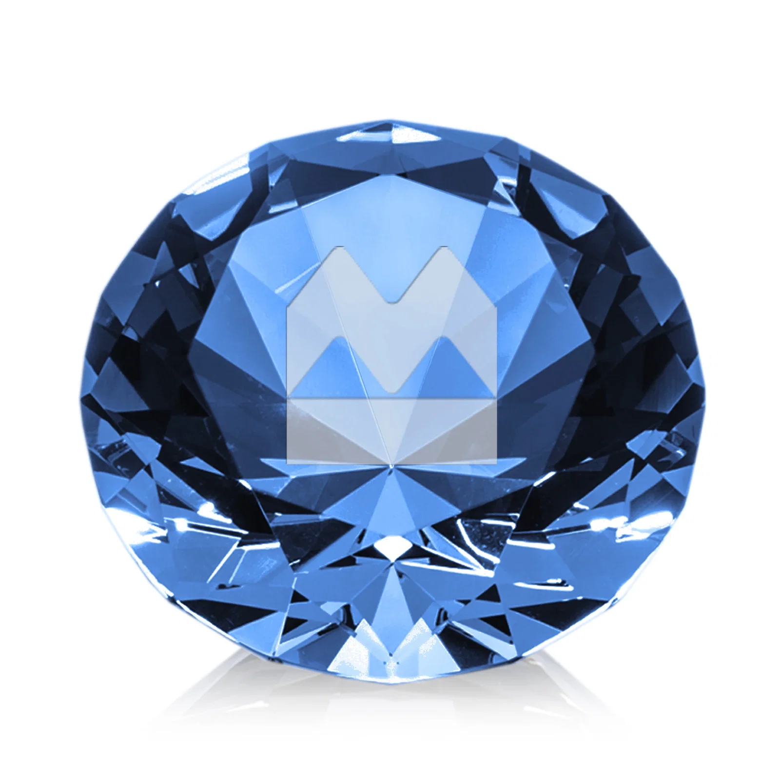 Promotional Brilliant-Cut Diamond Crystal Paperweight, 2"-4" in 5 Sizes, gemstone award for donor appreciation